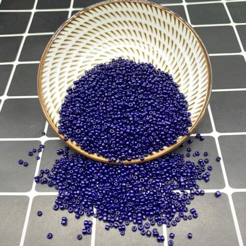 New 2 3 4mm Size Glass With Seed Spacer beads Jewelry Making Fitting Navy