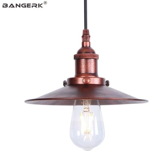 Loft Decor Industrial Pendant Light Rust Iron Edison Vintage Hanging Lamp Fixtures Aisle Bar Home Pendant Lighting Luminaire