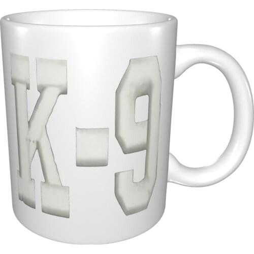 Law Enforcement Military K9 K 9 Canine Round Mug Coffee Cup Coffee Mug Very Nice God Leaf Mug