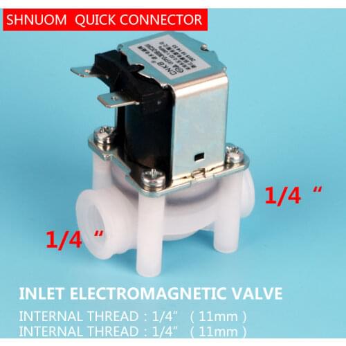 Internal Thread 1/4" DC24V Solenoid Valve RO Water Purifier CNKB-FPD-360B Inlet Water Electromagnetic Valve Normally Closed Type