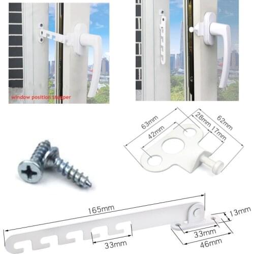 Adjustable window limiter latch position stopper casement wind brace home security door window Sash Lock Child Safety protecter