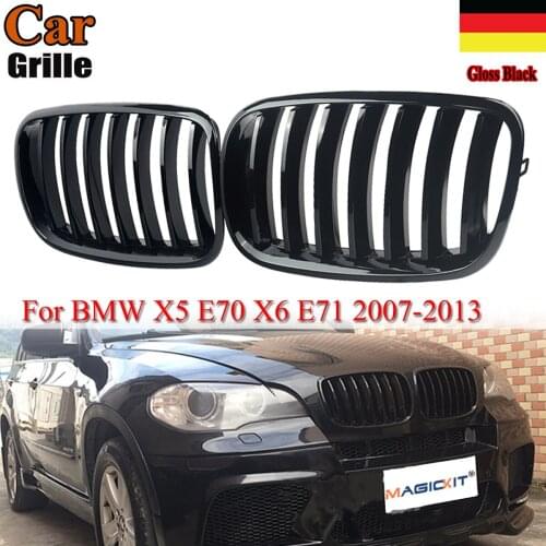 MagicKit For BMW X5 X6 E70 E71 M performance Look Gloss Black Kidney Grilles Grills UK
