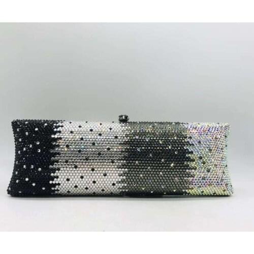 Silver Metal Light Blue Evening Clutches Bag Designer Clutch Bags High Quality Women’s Diamond Mini Prom Party Handbags purse