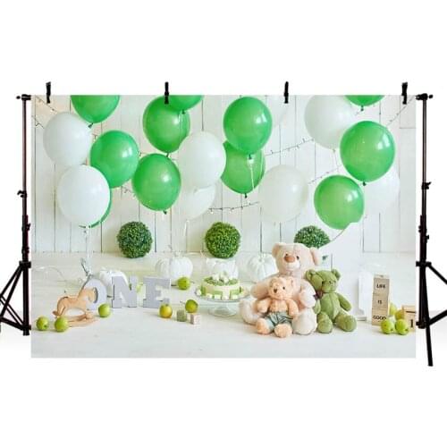 Chevrons Wall Balloons Happy Baby 1st Birthday Cake Portrait Photography Backgrounds Photographic Backdrops for Photo Studio