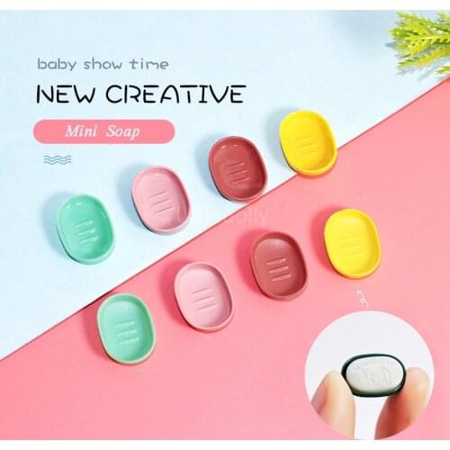 Cute 1/12 Scale Colorful Mini Soap Dollhouse Miniature Soap Box Toiletries Bathroom Accessories for OB11 Doll Accessories Toy