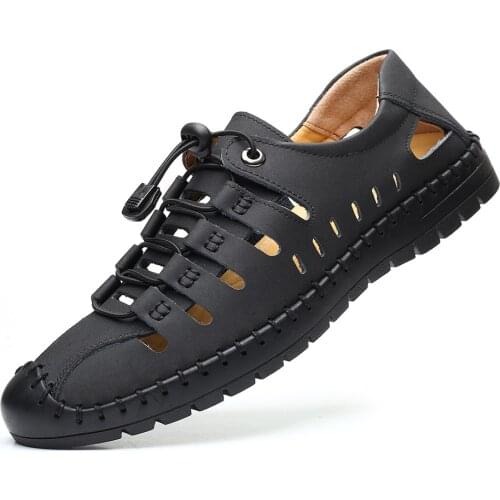 Summer Leather Shoes Men Casual Shoes Luxury Brand Mens Loafers Moccasins Breathable Slip on Driving Shoes Soft Flat Shoes men