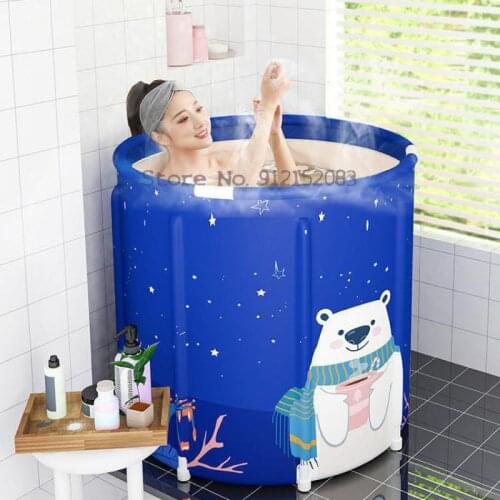 Bath Bucket Adult Folding Household Bath Heating Children Bath Bucket Bathtub Body Bath Bucket Bathtub Artifact