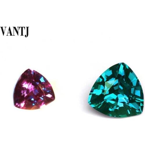 VANTJ Lab Grown Alexandrite Loose Gemstone Tri Cut for Silver or Gold Mounting Diy Fine Jewelry Wonem Gigt