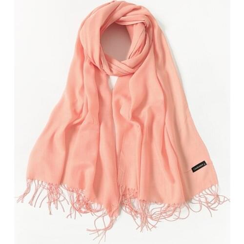 2019 luxury brand summer thin scarves for women shawls and wraps fashion solid female hijab stole pashmina cashmere foulard