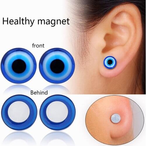 1 Pair Healthy Stud Earring Weight Loss Bio Magnetic Therapy Earrings Magnet in Ear Slimming Stimulating Acupoints