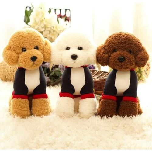 1 pcs 30 cm cute puppy teddy dog stuffed toy Animals Fluffy dog puppy doll birthday gift for kids
