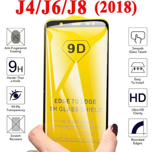2pcs 9D protective glass on for samsung galaxy j6 2018 j4 j8 tempered j 4 6 8 screen protector sansung galaxy j8 screenprotector