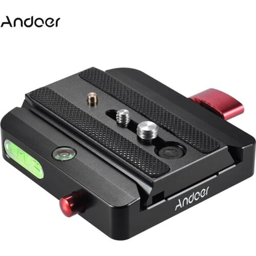 Andoer Rapid Connect Adapter with Quick Release Sliding Plate for Manfrotto Tripod 577 Replacement