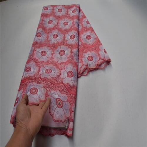 African Cotton lace fabric High Quality Dubai Fabric Swiss Voile Lace with stones latest African Lace Fabric 5yards CLP-881