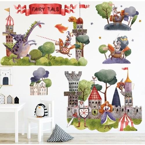 Large Fairy Tale Story Wall Stickers Cartoon Baby Room Fun Sticker Wallpaper for Kids Bedroom Kindergarten Classroom 60 * 90cm
