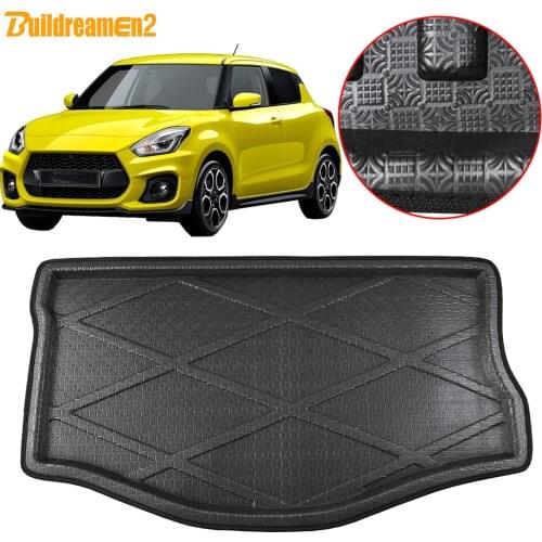 Buildreamen2 For Suzuki Swift 2010-2018 Car Rear Trunk Boot Liner Tail Cargo Mat Tray Floor Carpet Protector Pad Accessories