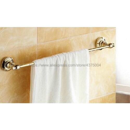Towel Bars Golden Brass Towel Rail Single Towel Bar Bathroom Towel Holder Bathroom Accessories Nba103