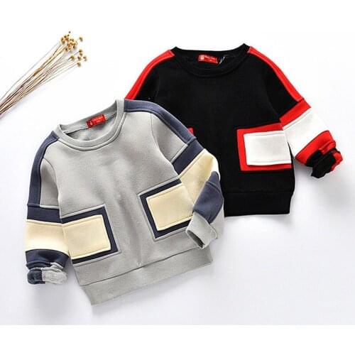 0-6 Years Kids Pullover Sweaters Clothes Spring Autumn Baby Boys Thickening Children Cotton Tops Costumes Mobile Phone Straps