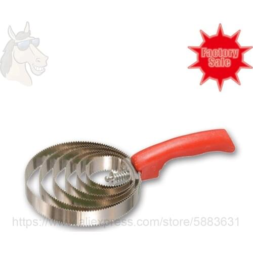 76 4005 Reversible metal curry comb 5-rows spiral steel comb 25x12.5cm galvanized spring grooming steel comb factory direct sale