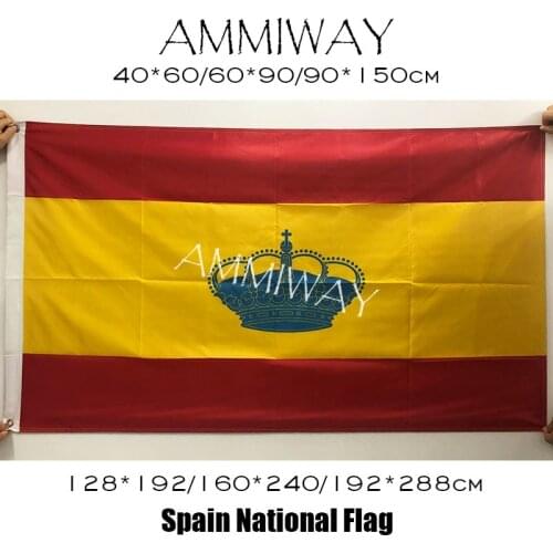 AMMIWAY Single or Double Sided Spanish Spain Yacht National Band Flags and Banners ESP ES espana Custom Flags Bandera De Yate
