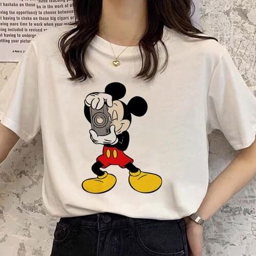 Cartoon Tshirts Disney Kawaii Short Sleeve Cute Plus Size Women Clothing Summer Mickey Mouse Korean Fashion T Shirt Dropship Top