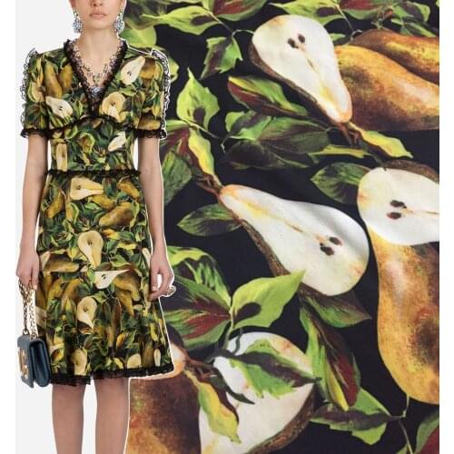 Italian Luxury Brand 100% Polyester Printed Fabric Fashion Clothing Shirt Cloth Fabrics for Dress Per Meter Material