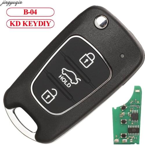 Jingyuqin 5pcs B-Series B-04 Flip Remote KEYDIY KD Car Key For KD900/URG200/KD MINI/KD-X2 Master Universal Multi-Functional 3BTN