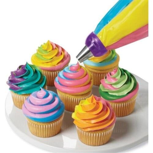 Icing Piping Bag Nozzle Converter Tri-color Cream Coupler Cake Decorating Tools For Cupcake Fondant Cookie 3 Hole PC873532