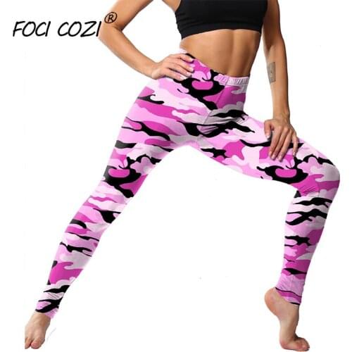 2020 Summer Womens Ultra Soft High Waist Fashion Leggings Sport Full-Length Printed Soft Microfiber Camouflage Legging