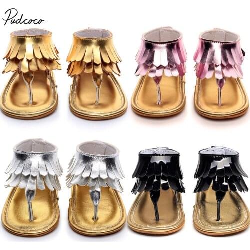 Helen115 Baby Newborn Girls Boys Summer Sandals With Tassel Shoes 0-12m