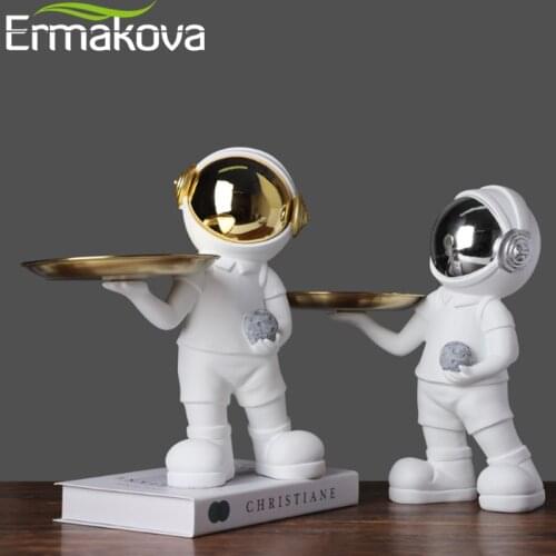 Nordic Astronaut Statue Entrance Key Storage Box Home Decor Desktop Ornaments Creative Space Character Snacks Dried Fruit Tray