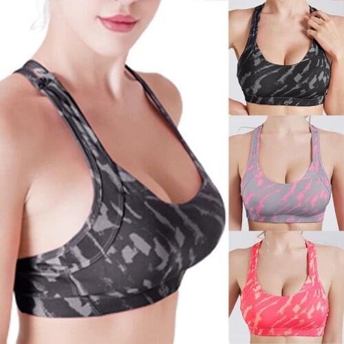 Professional Cross Strap Back Women Sports Bra Quick Dry Padded Shockproof Gym Fitness Running Yoga Sport Brassiere Tops Pink