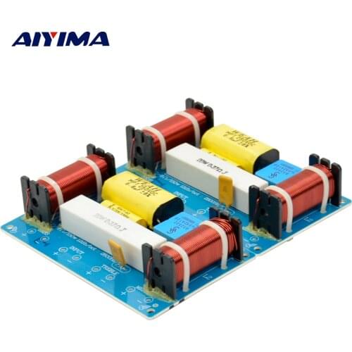 AIYIMA 2Pcs Speaker 3 Way Audio Frequency Divider Treble + Midrange + Bass Crossover Speakers Filter For 8Inch Speaker DIY