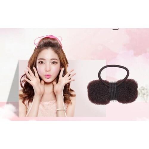 60pcs/lot 4 Sizes DIY Multi Hair Mat Knitted Nylon Princess Rubber Bands Bumpits Hair Pads Styling Tools Hair Accessories HA1699