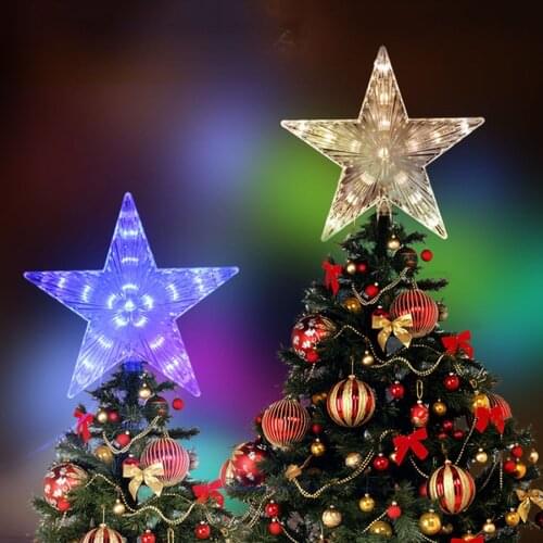 Thrisdar 22CM Christmas Tree Star Fairy String Garland Light Flash Star Christmas String Light for Party Wedding Holiday Garden