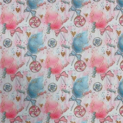 Pink baby Candy marshmallow Polyester Cotton Fabric Patchwork for Tissue Kids Home Textile for Making Cloth Doll Dress