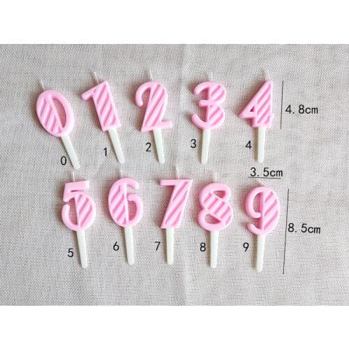 Pink number birthday diagonal plaid frosted bag packaging birthday party atmosphere supplies cute powder