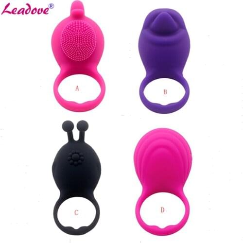 10 Speeds Silicone Delay Rings USB Charging Vibrator Erotic Product Ejaculation Sex Toy Waterproof Sleeve Enlargement for Men