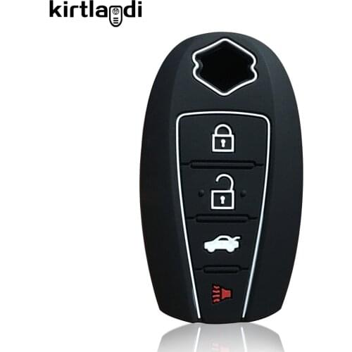 Silicone Key Holder Accessories for Suzuki Swift Ignis Vitara Kizashi SX4 Baleno Ertiga 2016-2019 Car Key Cover Case Keychain