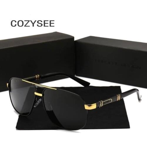P Square Sunglasses Men Polarized Mirror Driving Retro Sun Glasses UV400 High Quality Brand Lunette De Soleil Homme