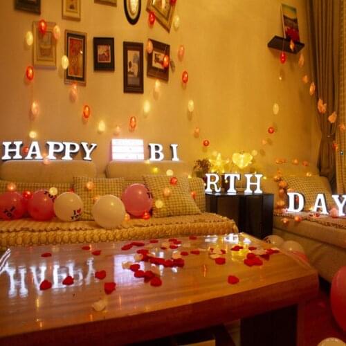 Luminous LED 26 English Alphabet Night Lamp Letter Night LightDecoration Light for Birthday Romantic Wedding Party