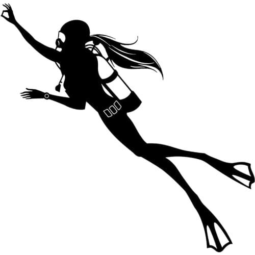 Scuba Diving Movement Car Sticker Waterproof Decal Laptop Suitcase Truck Motorcycle Auto Accessories PVC,16cm*16cm