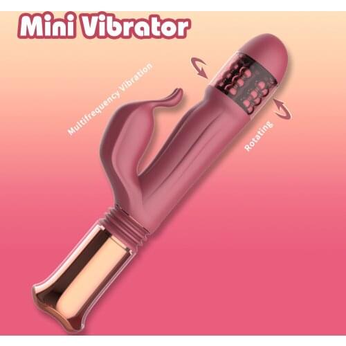 Rotating 7 frequency USB charging mini women vibrating beads massage stick masturbation device G point stimulation