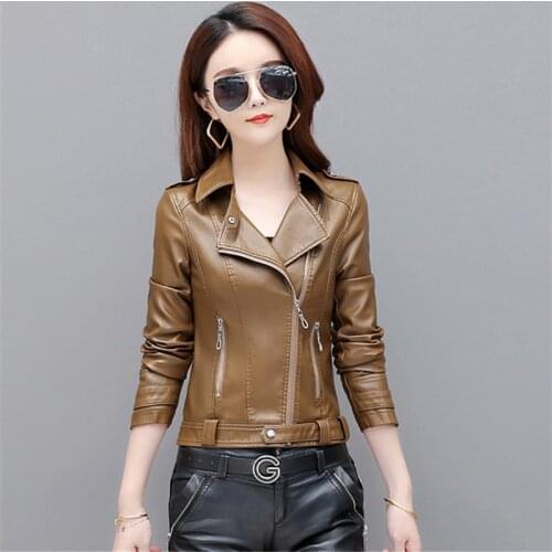 ZHMWYWEN Women's Leather Bomber Jackets
