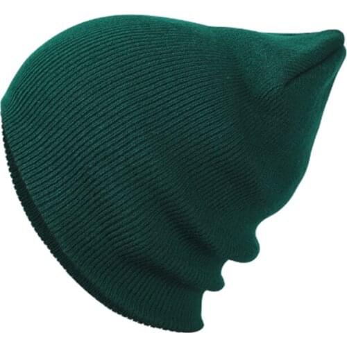 Unisex Winter Hip Hop Hat Solid Warm Knitted Hat Female Casual Skullies Beanies Cap Fashion Men Woolen Hat