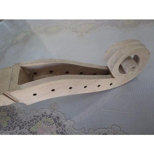1pcs hand carved maple unfished 6 strings 29" viola da gamba neck