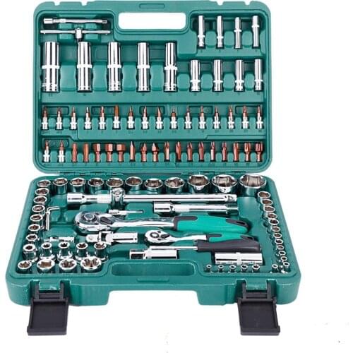 Factory Direct Sale 108 Pieces of Sleeve Combination Toolbox Car Wrench Set Car Emergency Tool