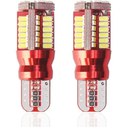 2PCS W5W T10 LED Canbus Bulb 3014 SMD 194 168 57led 3014 NO Error Auto Wedge Plate Light bulb Car Clearance Parking Lights