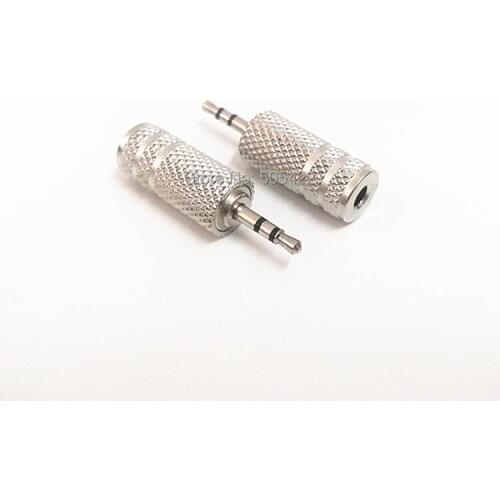 30pcs/lot Metal 2.5mm Male Stereo to 3.5mm Female Adapter Audio Converter Connecter