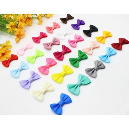 50pcs 35mm*25mm Ribbon Bow Tie Baby Girl garment Accessories Mix Fashion Bowties for Craft DIY accessories scrapbooking products